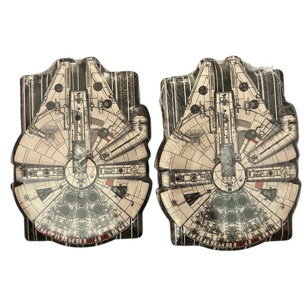 Star Wars Millennium Falcon Metal light switch plates set of 2